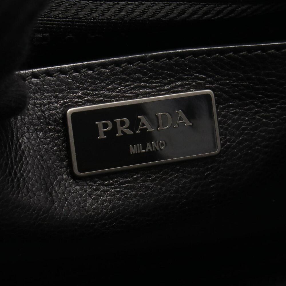 Prada GLACE'CALF 2WAY Handbag, Leather, Women's, Black (B2625M) - Picture 4 of 10